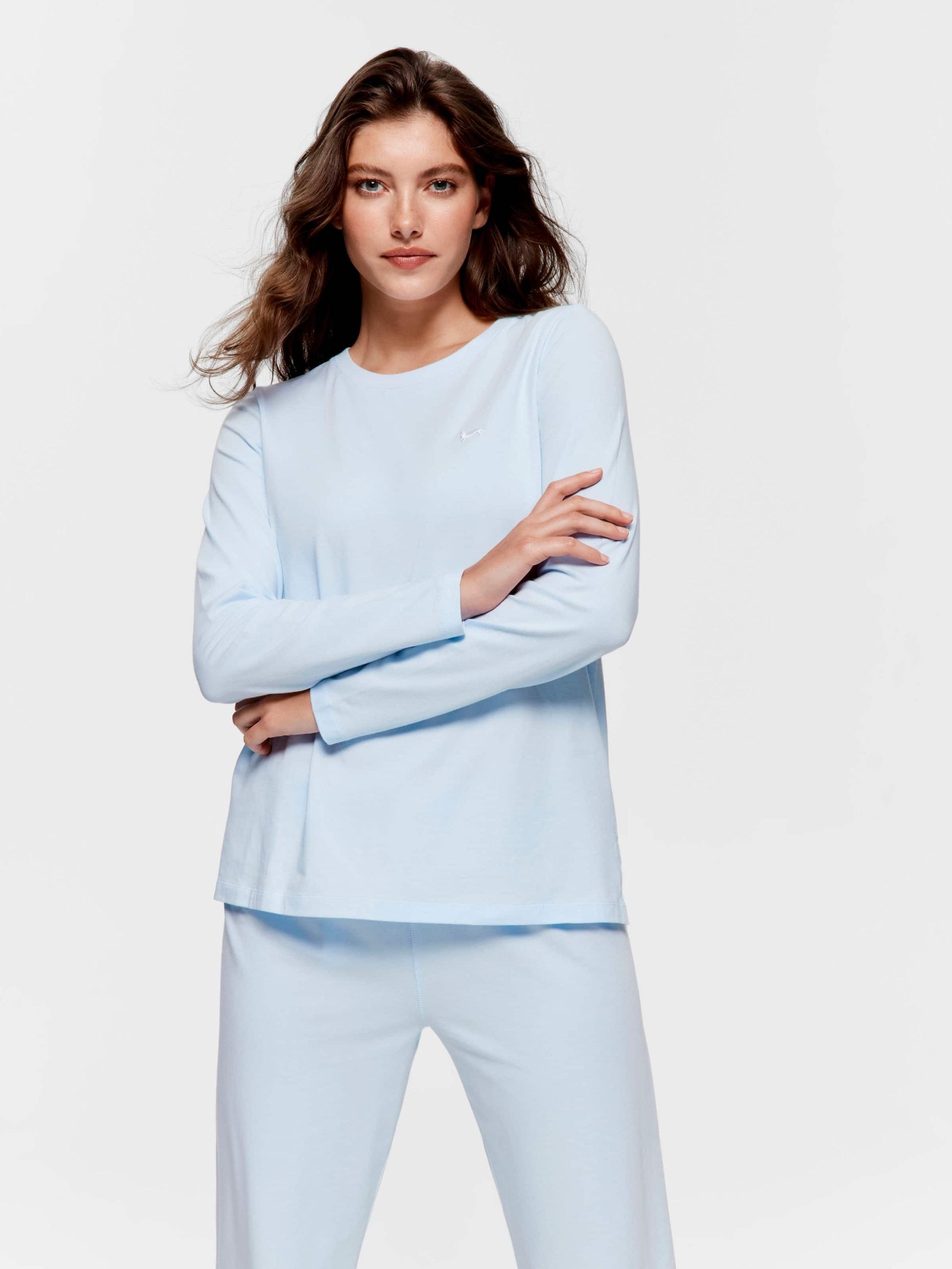Pale Blue Long Sleeve Top paleblue
