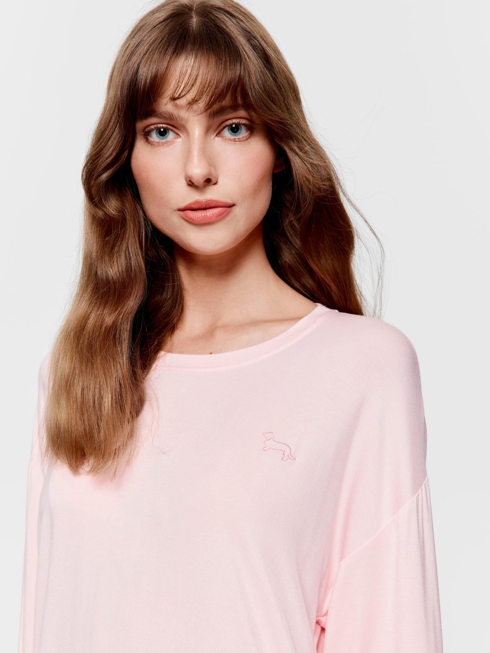 Pink Classic Long Sleeve Top pink