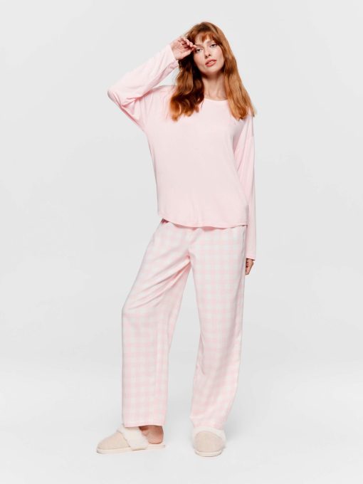 Pink Classic Long Sleeve Top pink