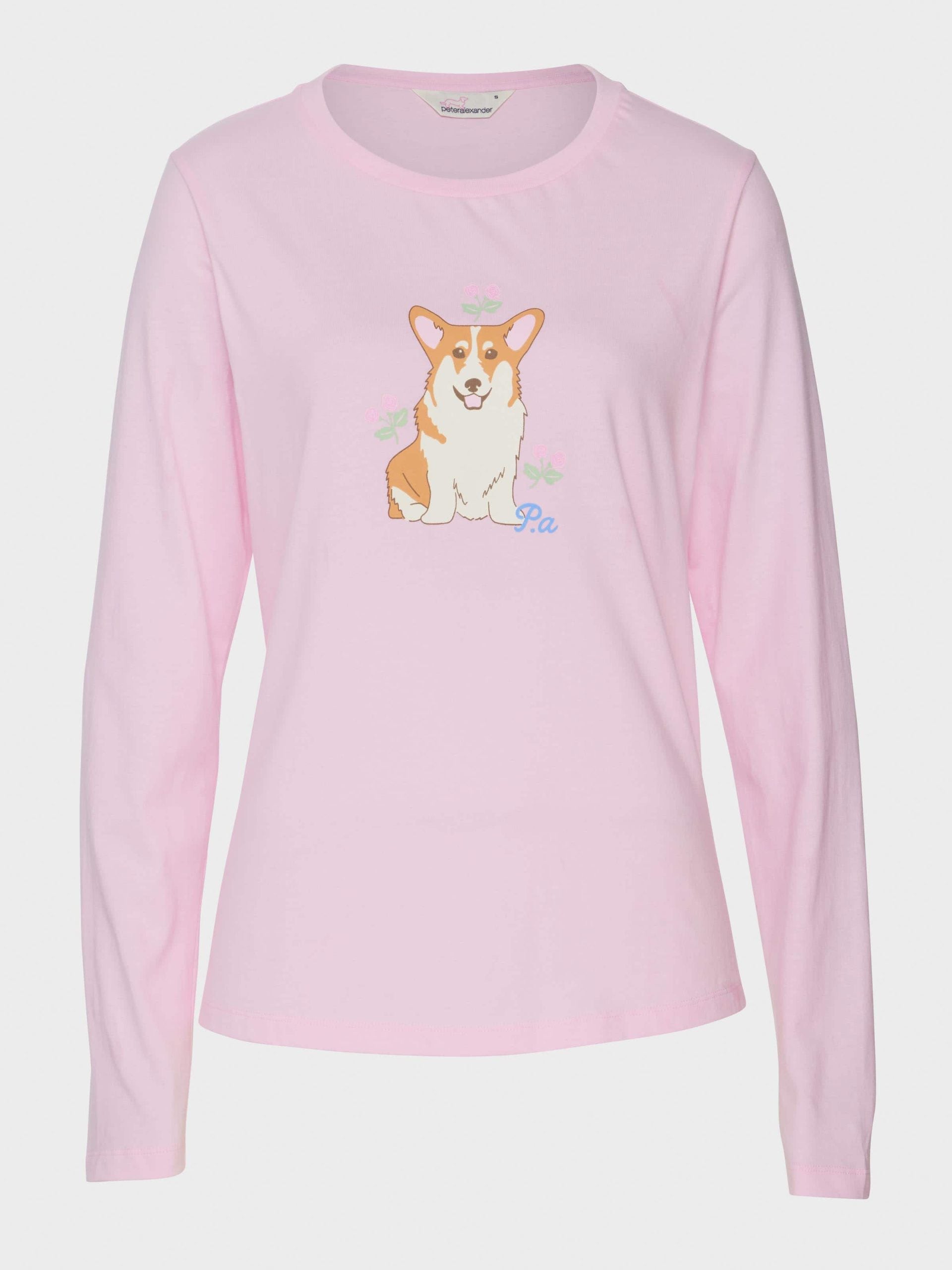 Corgi Long Sleeve Top Pink