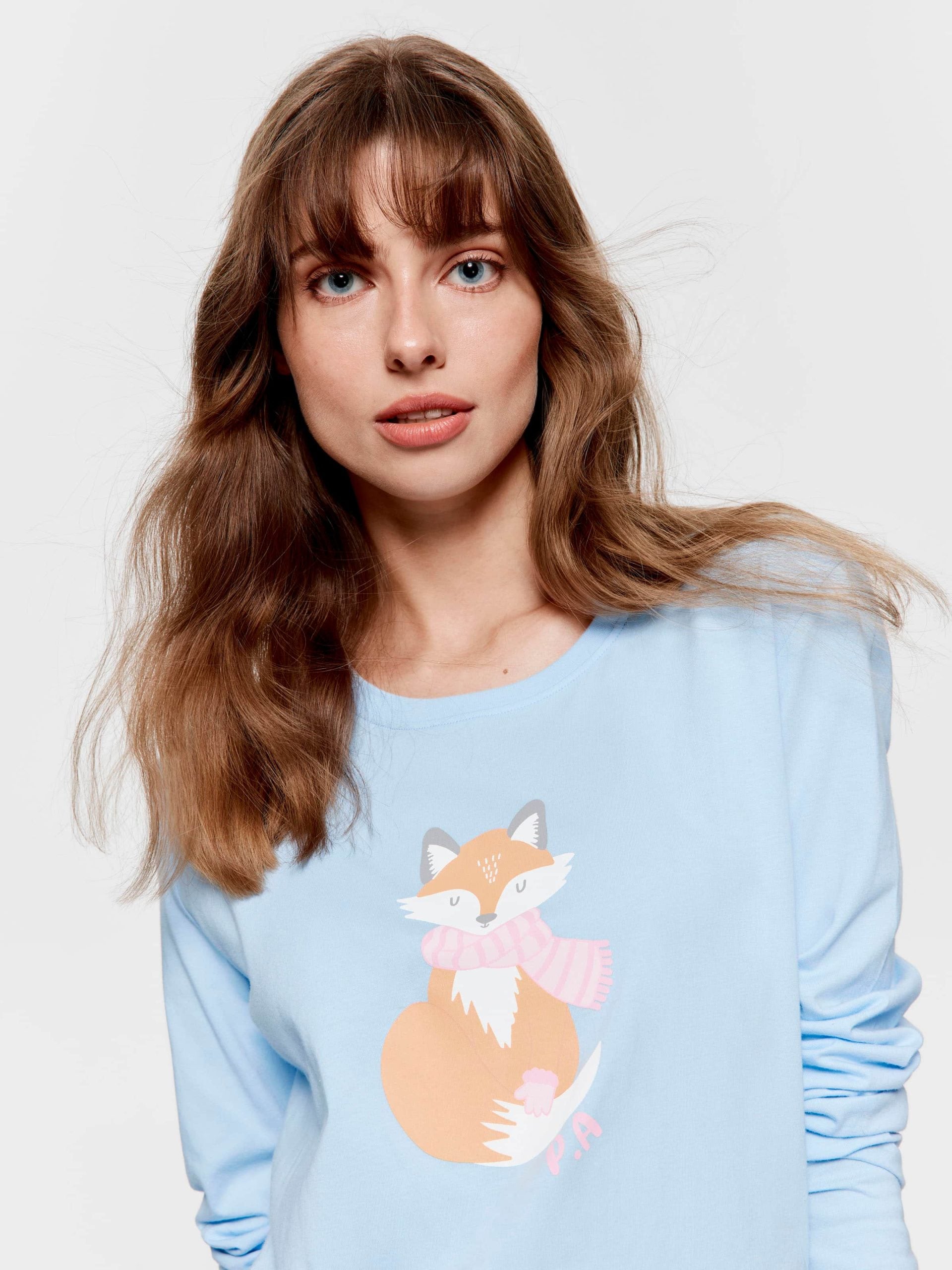 Fox Long Sleeve Top blue