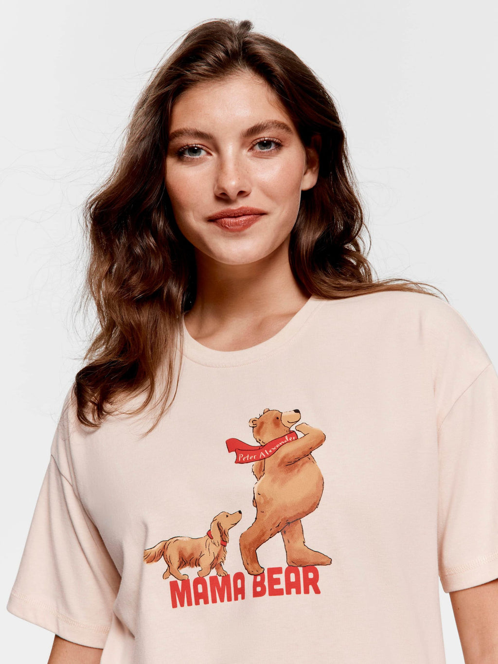 Mama Bear Oversized Tee oatmeal