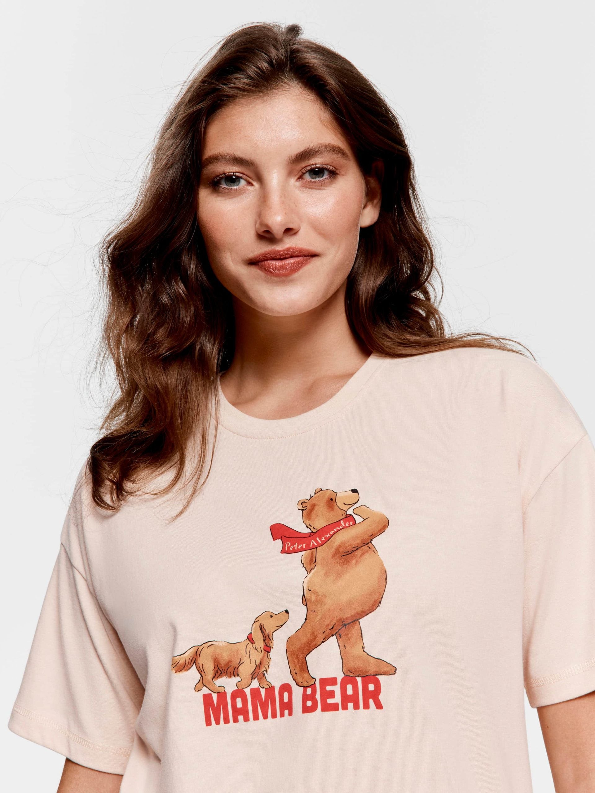 Mama Bear Oversized Tee oatmeal