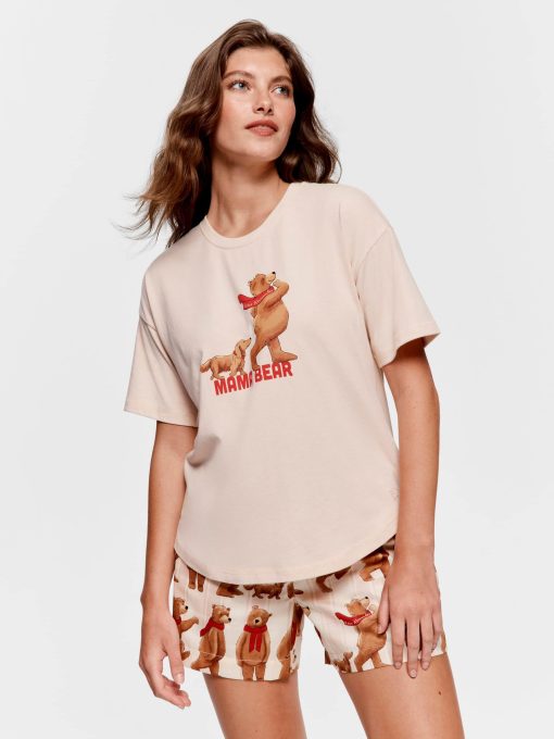 Mama Bear Oversized Tee oatmeal