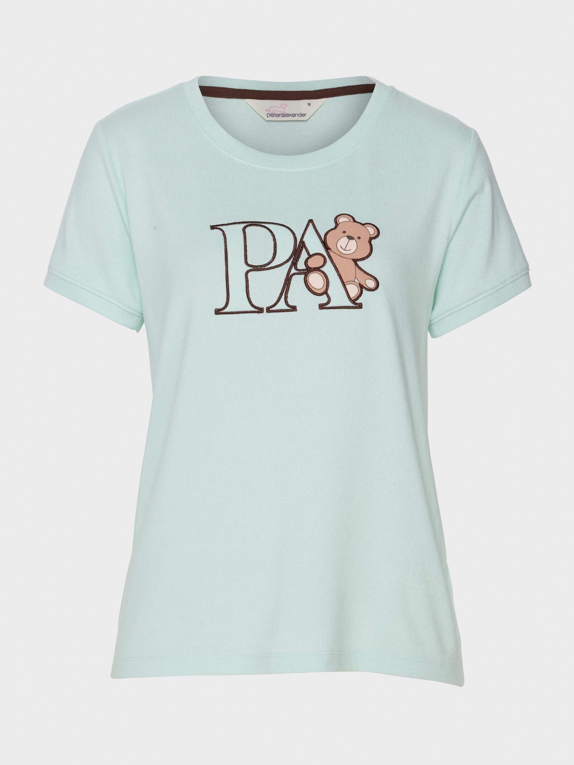 Mint Plush Logo Teddy Tee mint