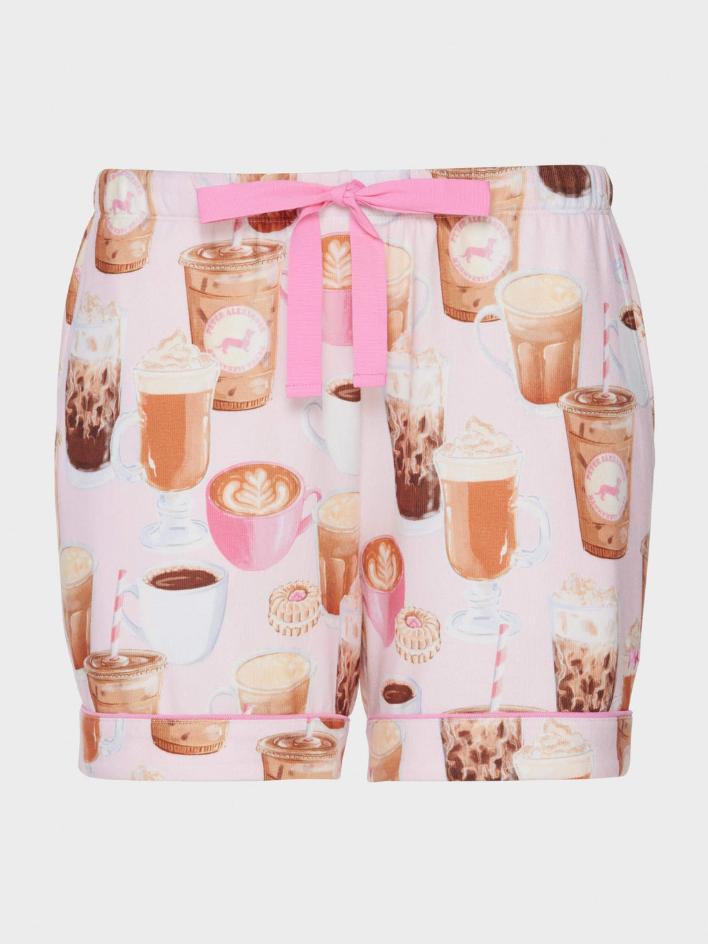 Coffee Plush Long Pj Short multi