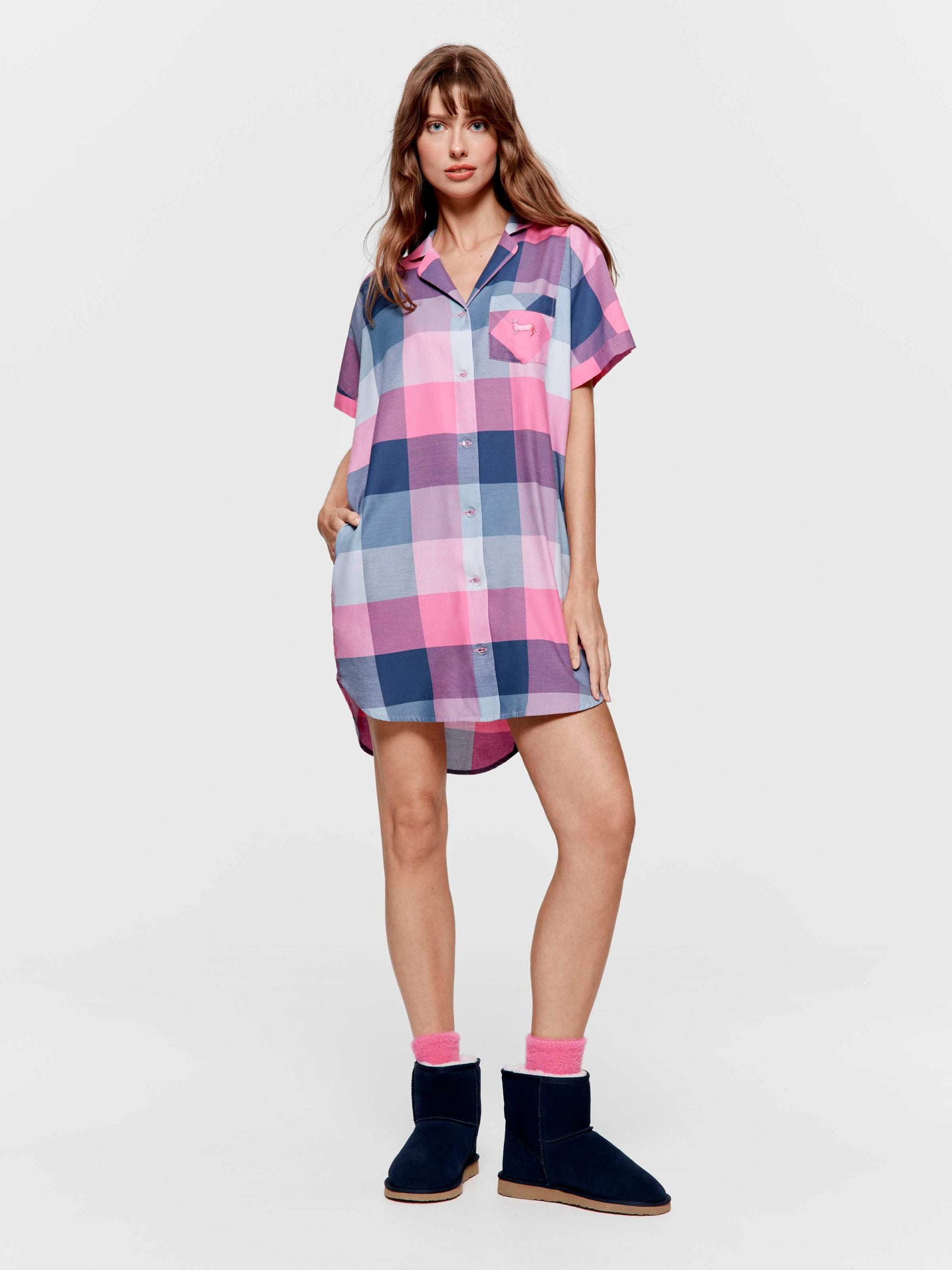 Buffalo Check 100% Cotton Nightshirt multi