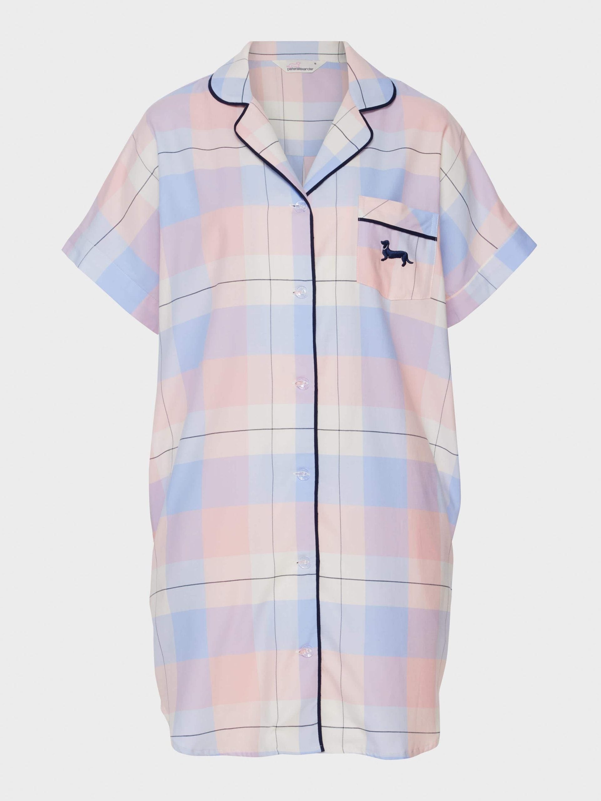 Pastel Buffalo Check 100% Cotton Nightshirt multi