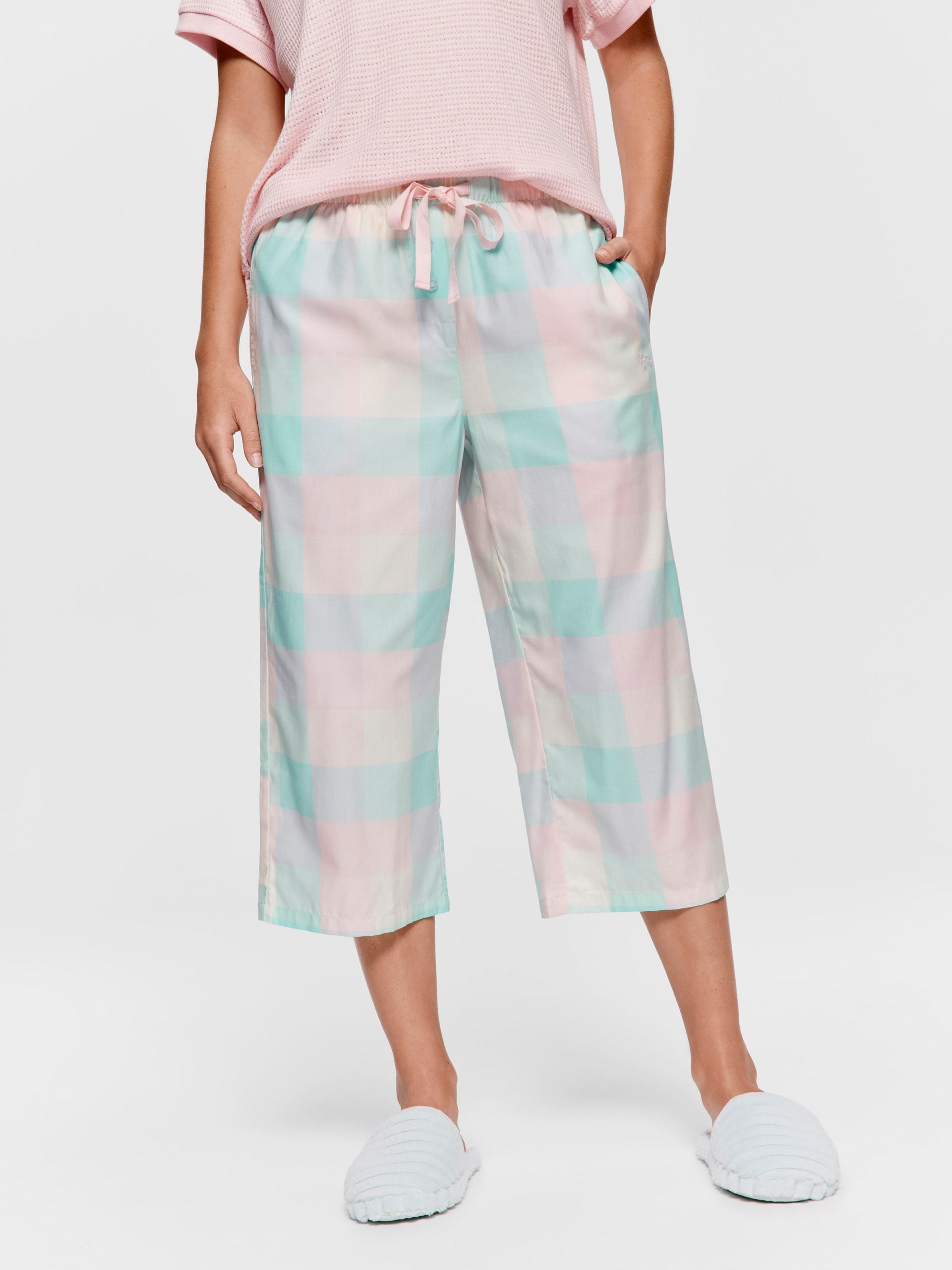Pink Buffalo Check 100% Cotton 3/4 Pj Pant multi