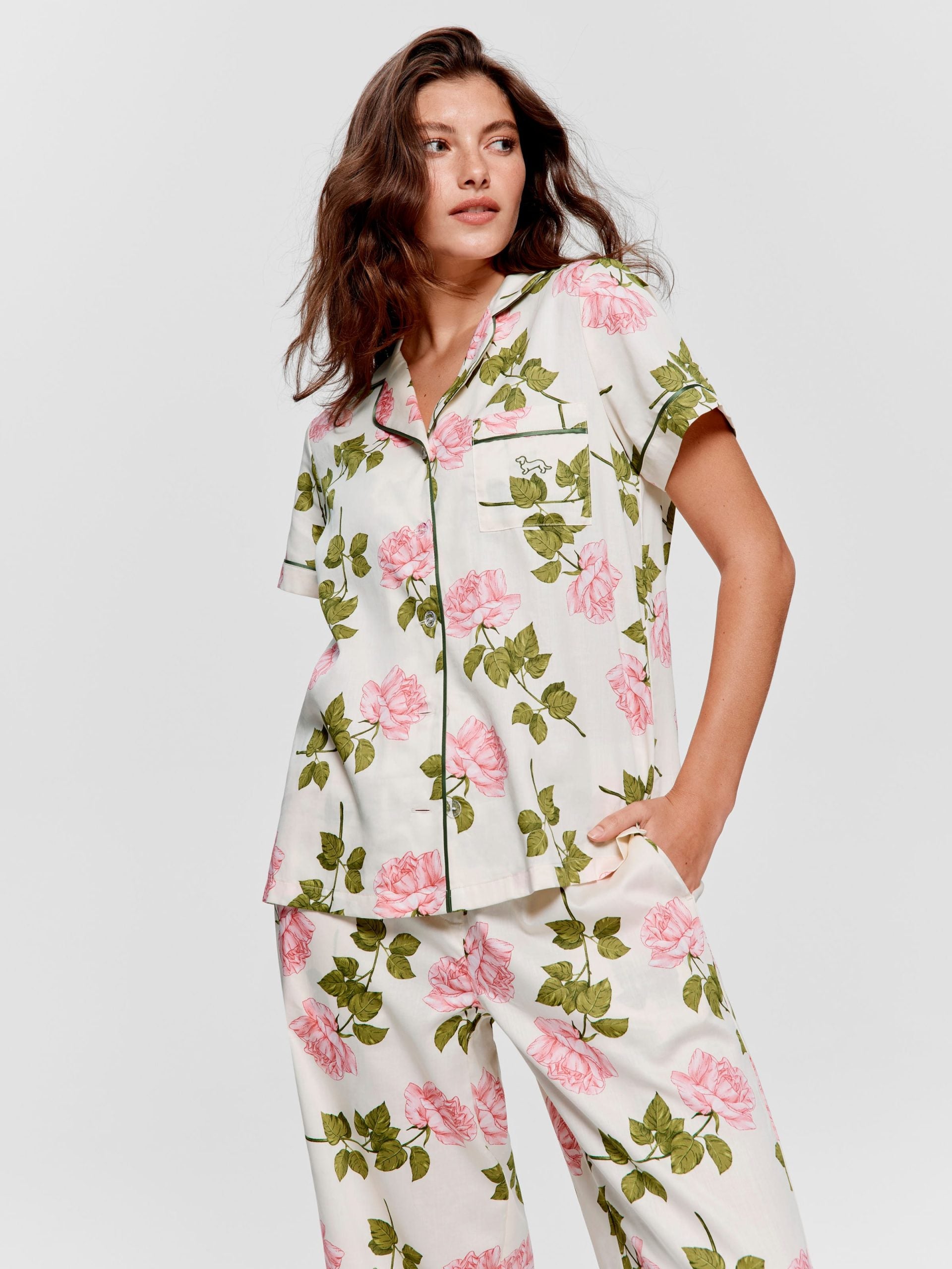 Pretty Rose Soft Cotton 3/4 Pj Set multi