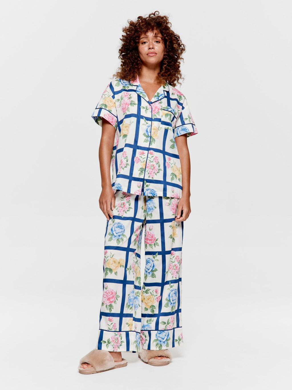 Botanical Tile Soft Cotton Pj Set multi