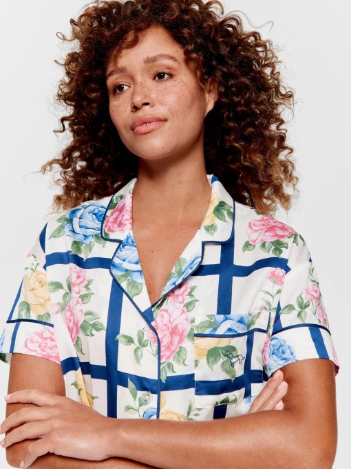 Botanical Tile Soft Cotton Pj Set multi