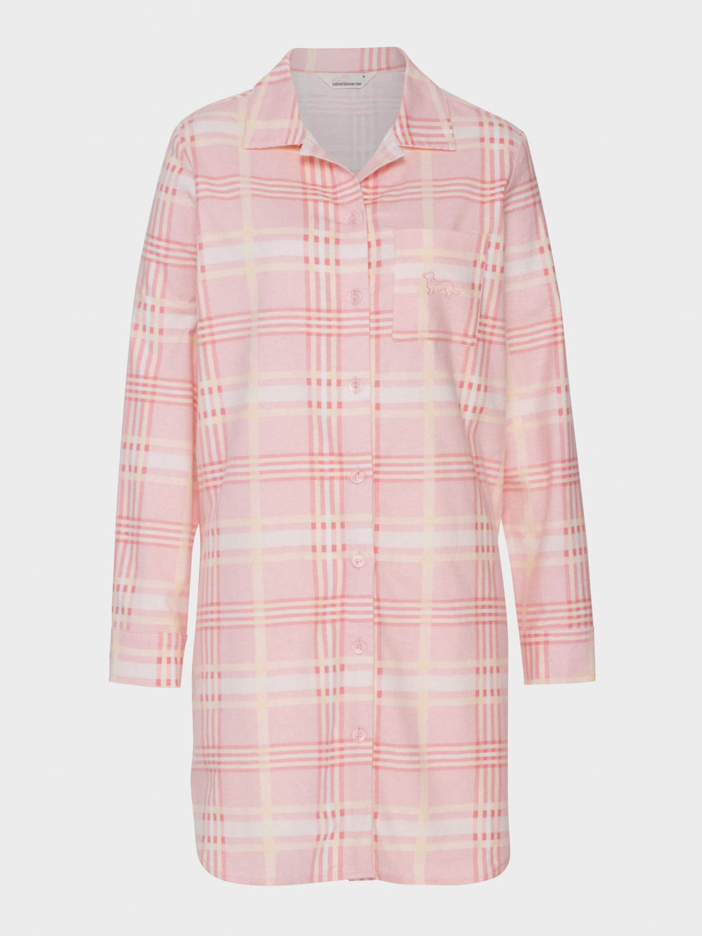 Pink Check Flannelette Nightshirt multi