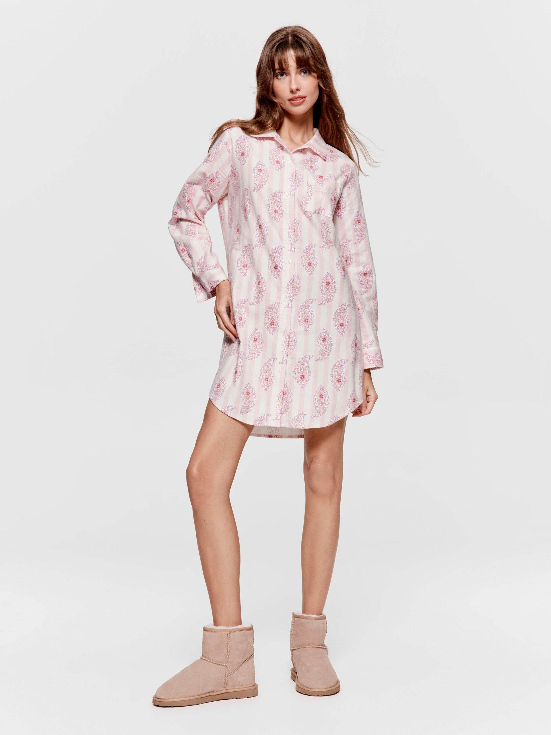 Paisley Flannelette Nightshirt multi