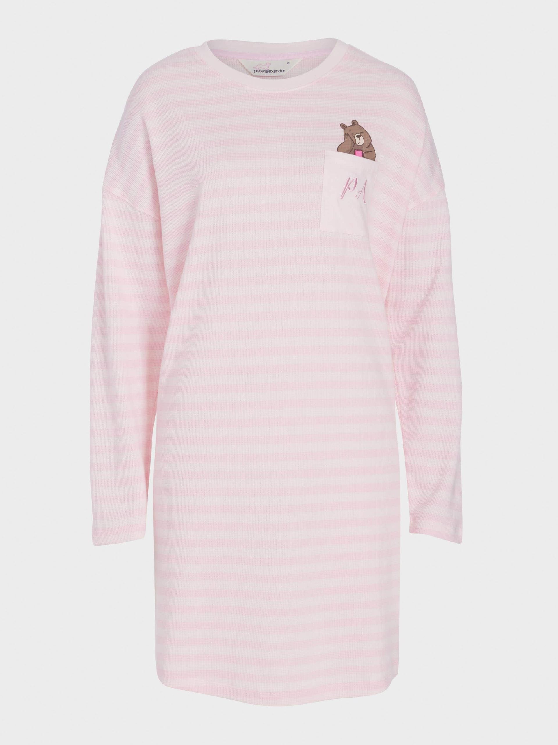 Waffle Stripe Sleepy Bear Nightie multi