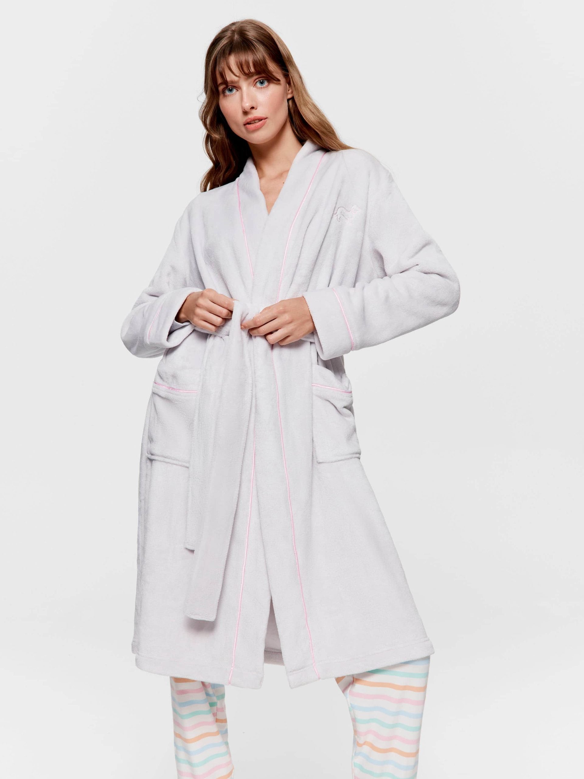 Grey Fleece Classic Gown multi