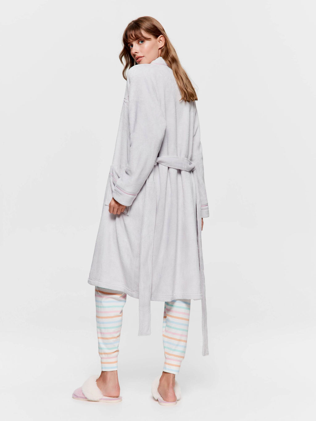 Grey Fleece Classic Gown multi
