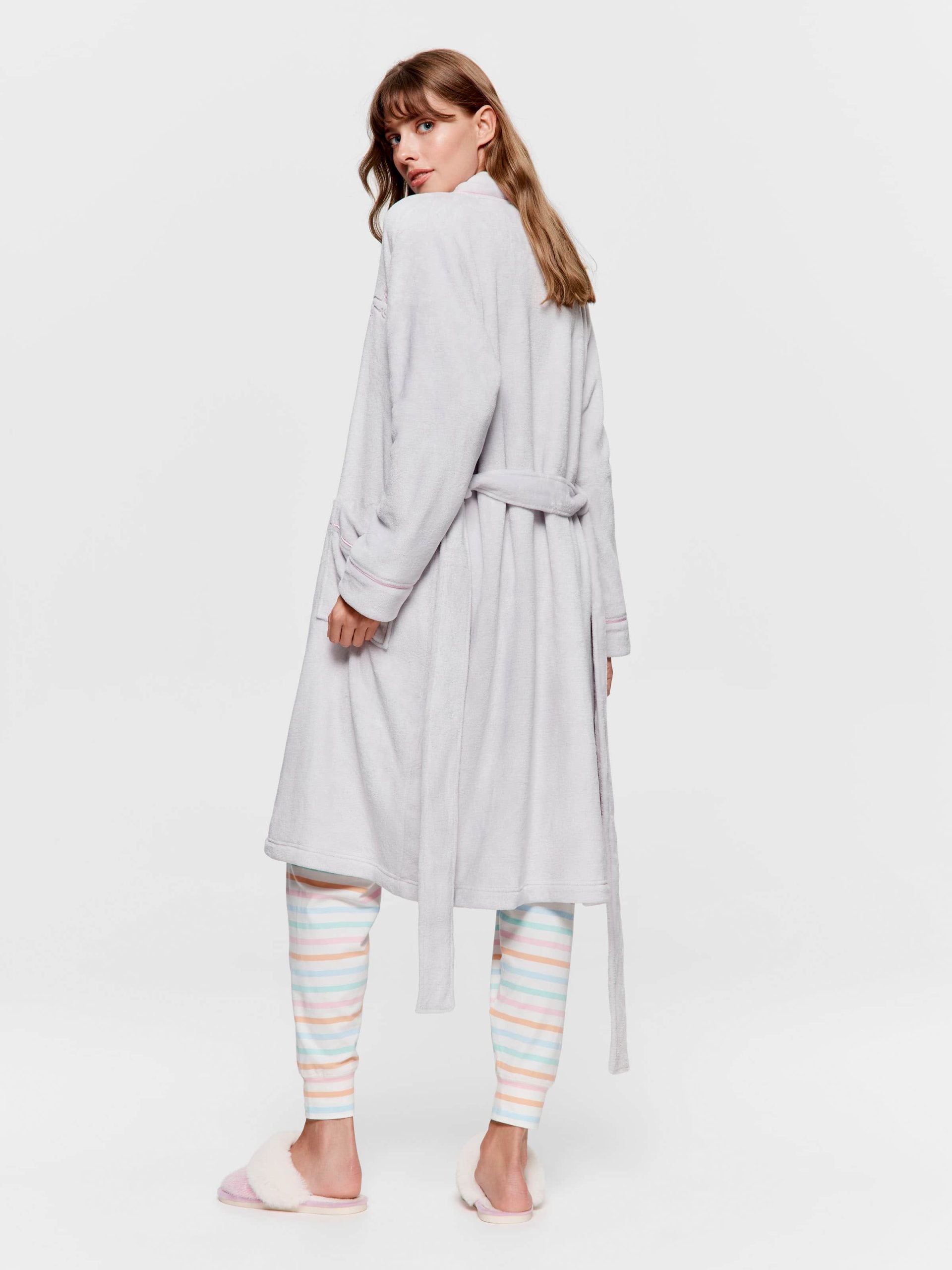 Grey Fleece Classic Gown multi