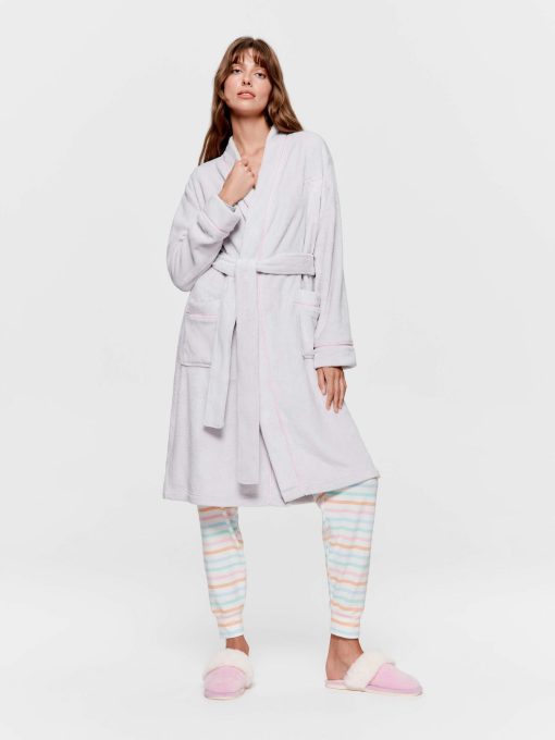 Grey Fleece Classic Gown multi