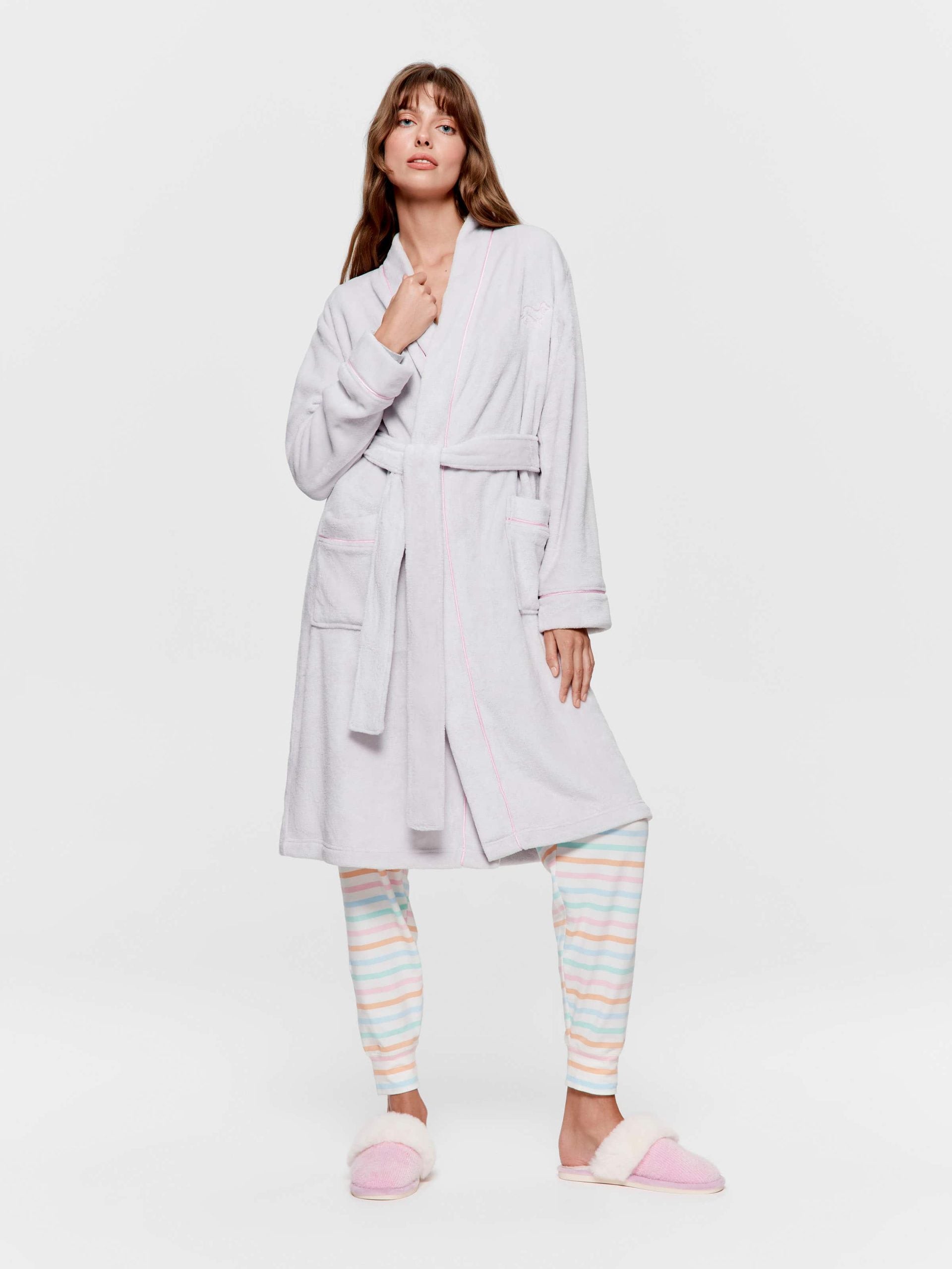 Grey Fleece Classic Gown multi