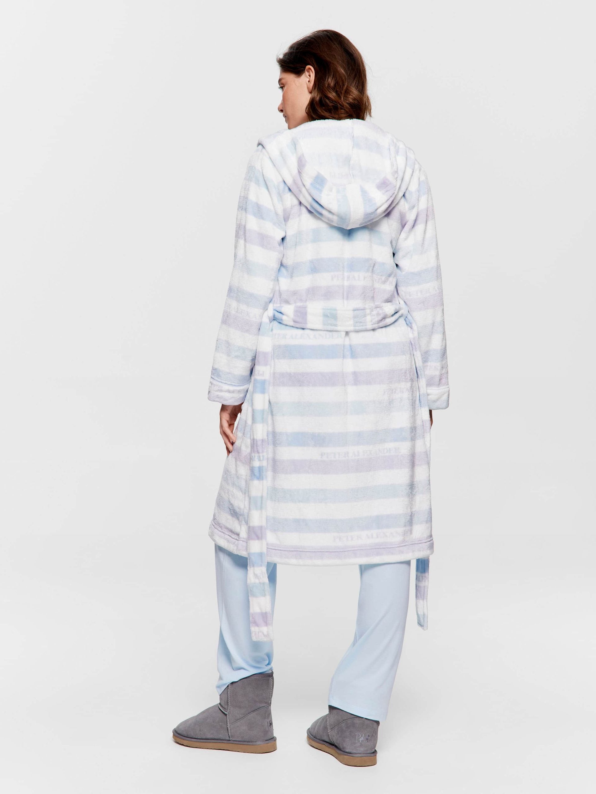 P.A. Branded Stripe Hooded Gown multi