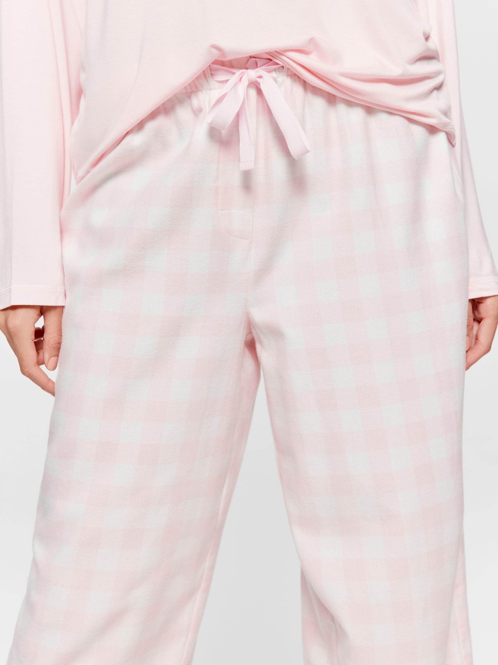 Pink Gingham Classic Flannelette Pj Pant multi