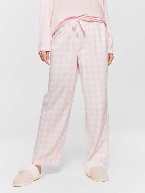 Pink Gingham Classic Flannelette Pj Pant multi
