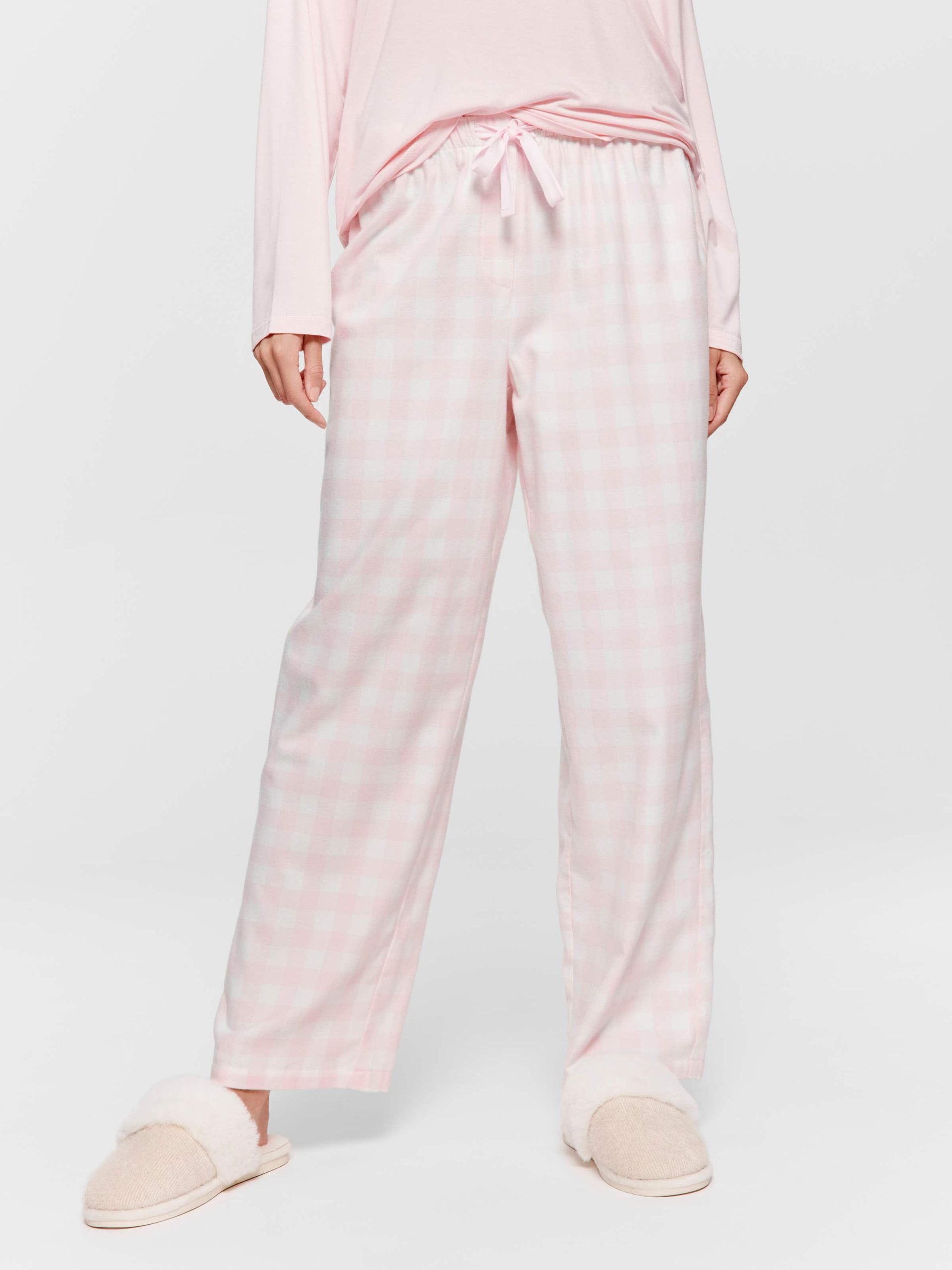 Pink Gingham Classic Flannelette Pj Pant multi