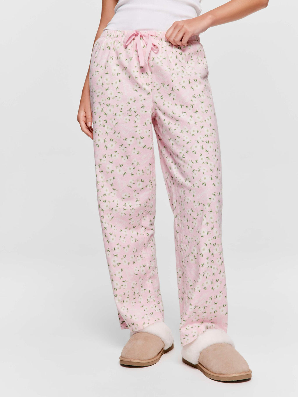 Pink Floral Classic Flannelette Pj Pant multi