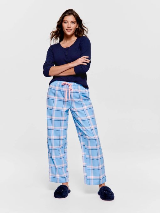 Cornflower Check Classic Flannelette Pj Pant multi