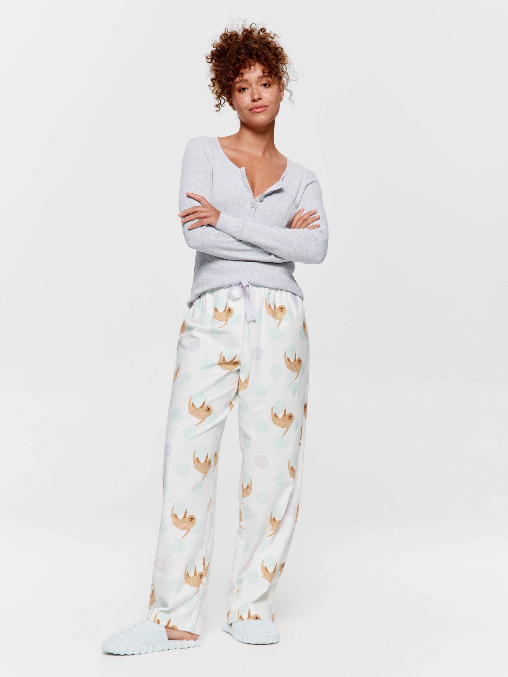 Sloth Spots Classic Flannelette Pj Pant multi