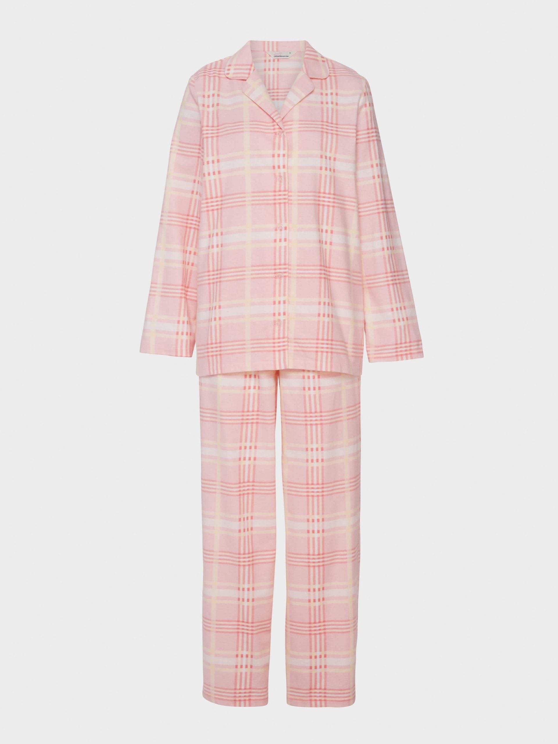 Peach Check Classic Flannelette Pj Set multi