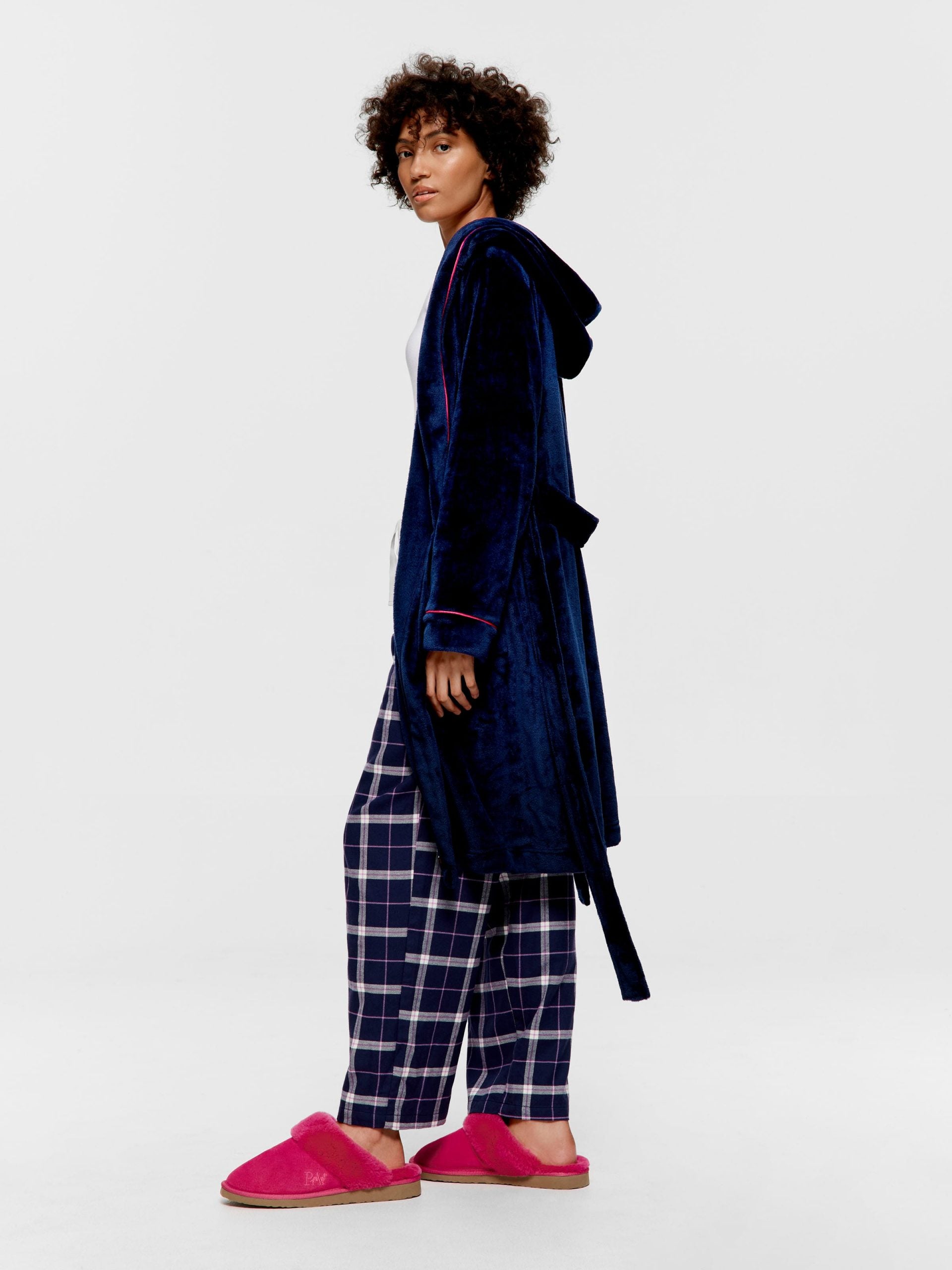 Navy Hooded Gown multi