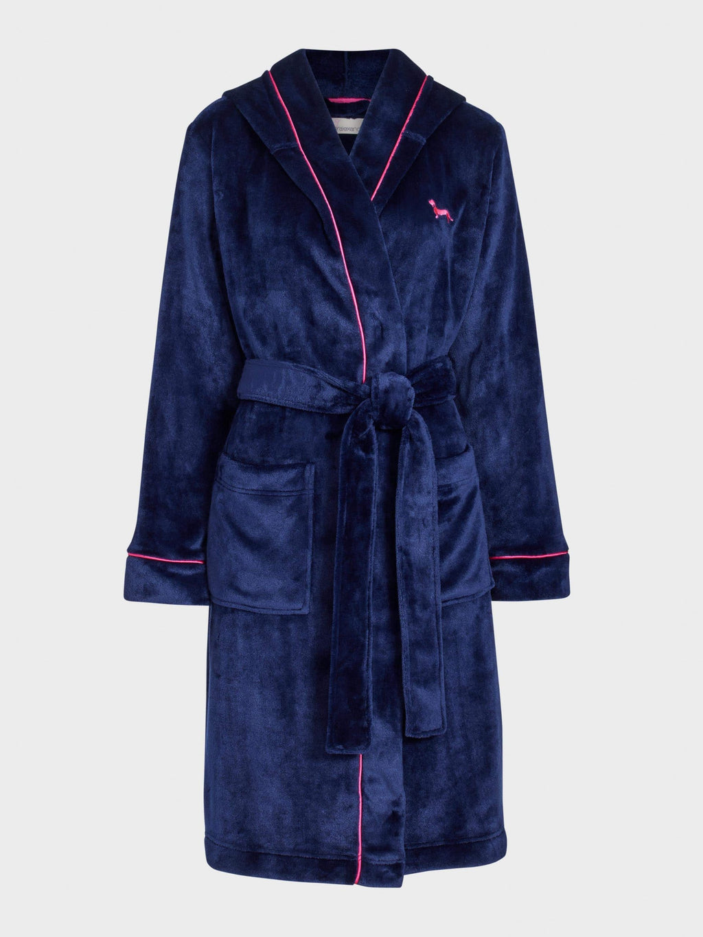 Navy Hooded Gown multi
