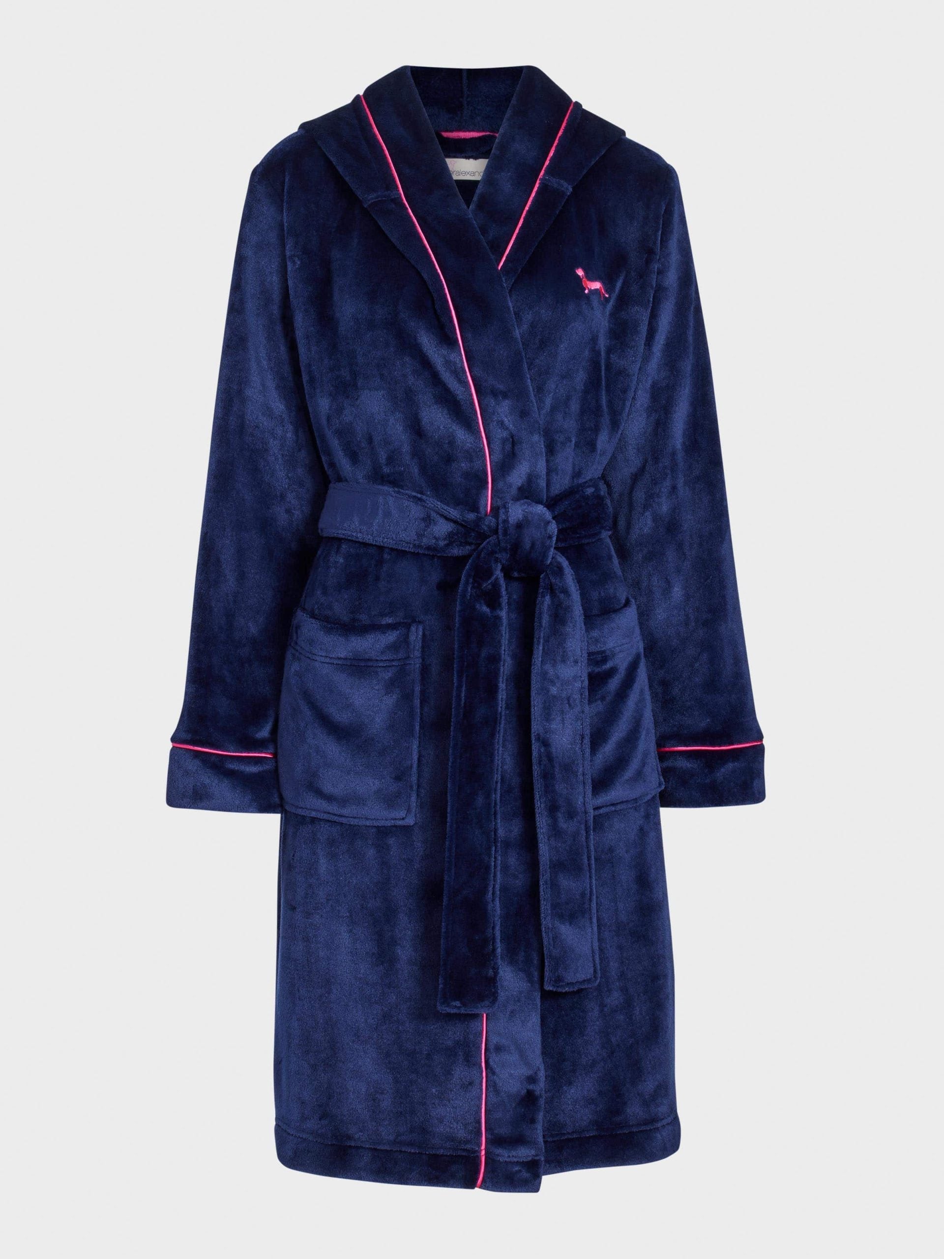 Navy Hooded Gown multi