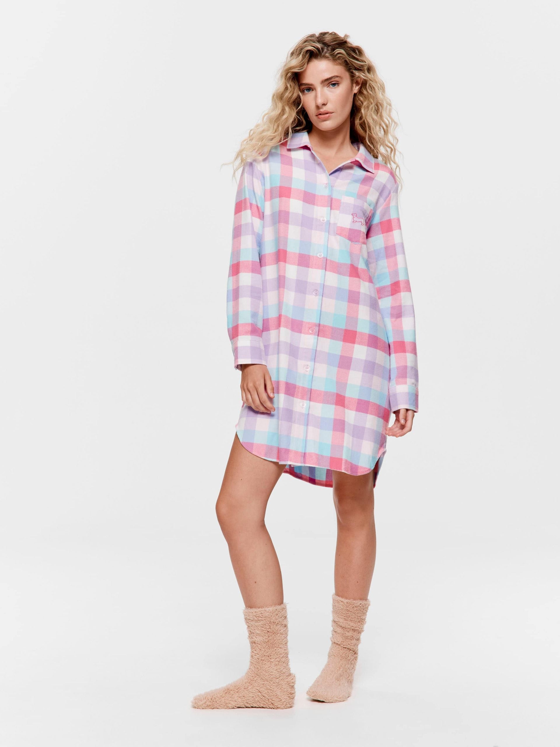 Check Classic Flannelette Nightshirt multi