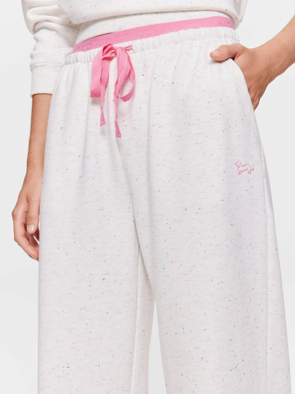 Speckle Fleece Wide Leg Pj Pant multi