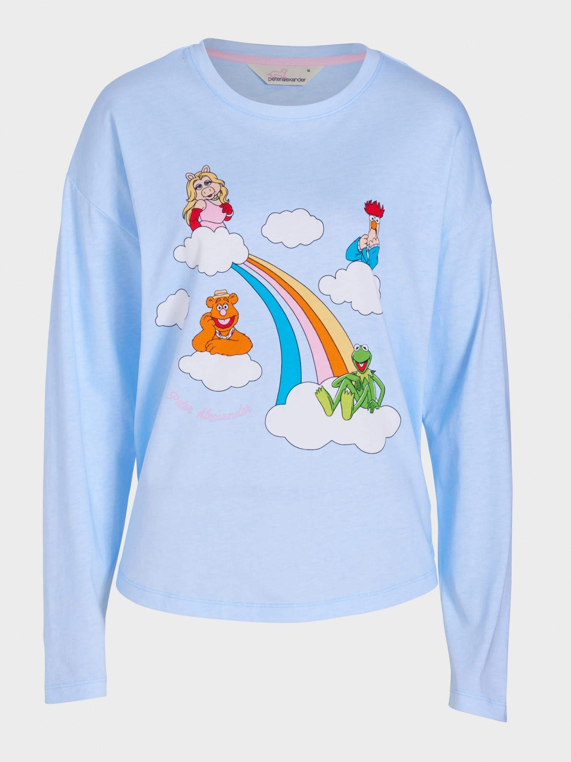The Muppets Rainbow Character Long Sleeve Top blue