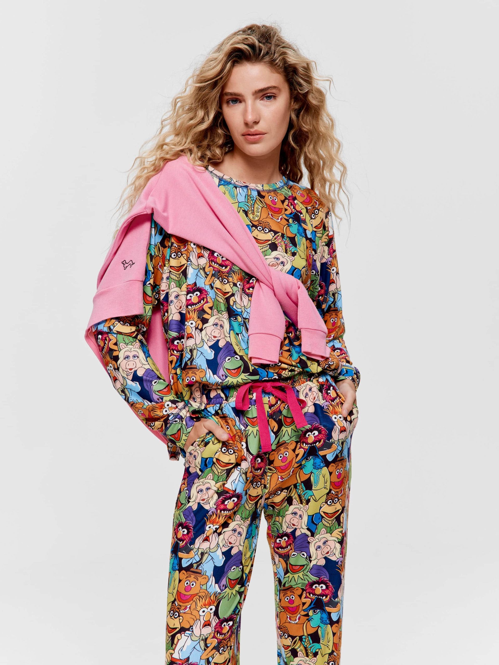 The Muppets Plush Long Pj Set multi