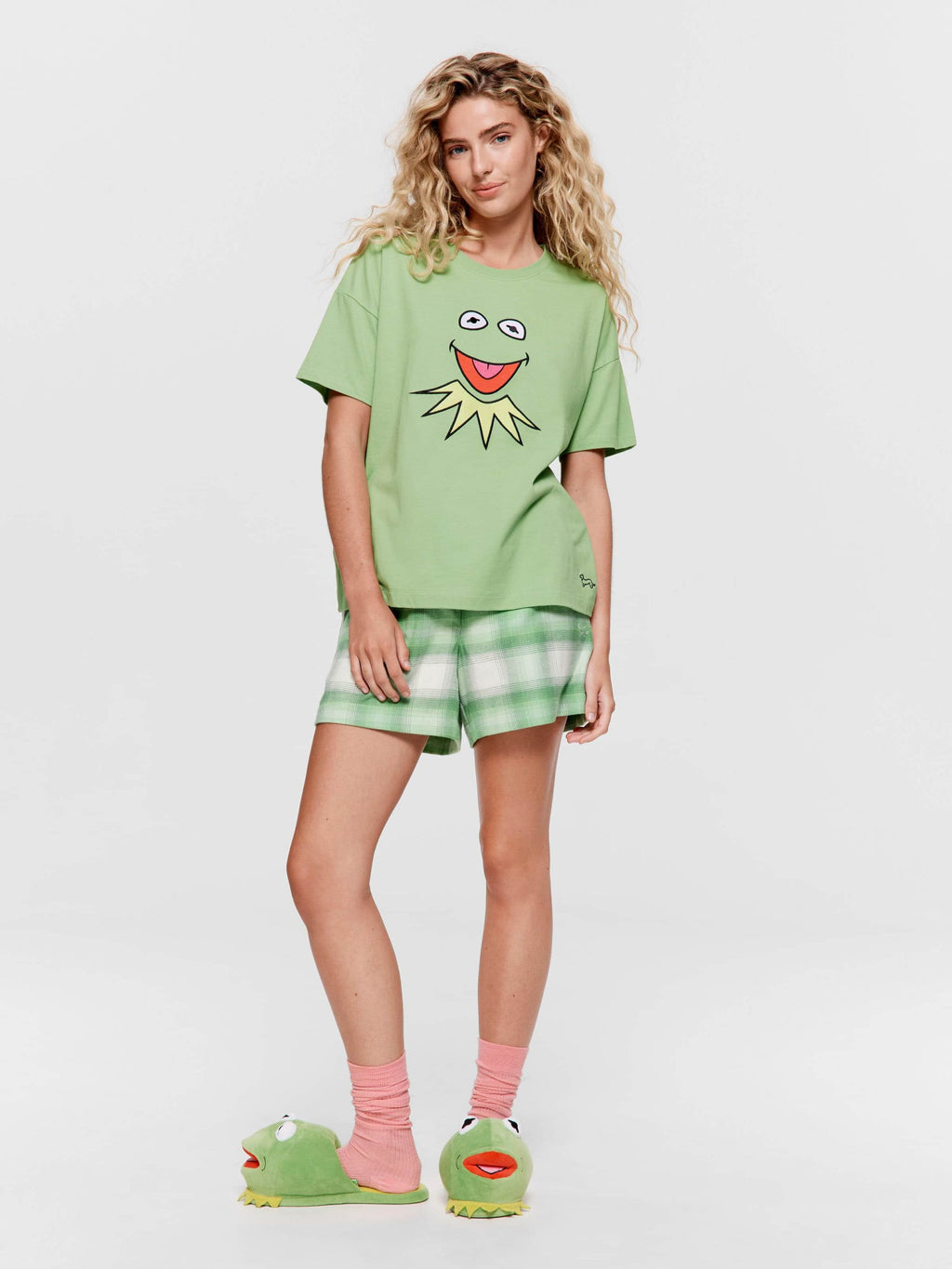 Kermit Face Tee green
