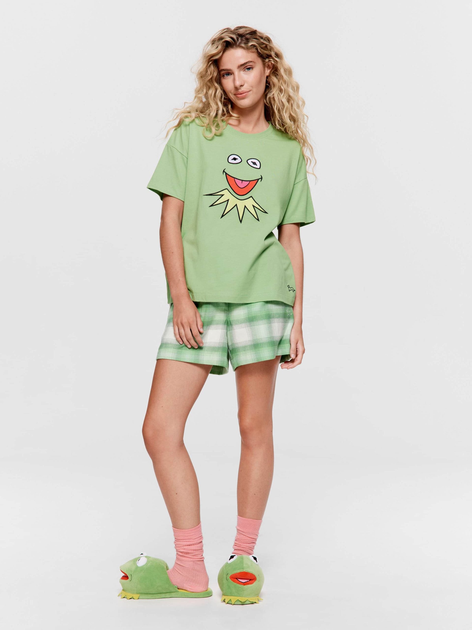 Kermit Face Tee green