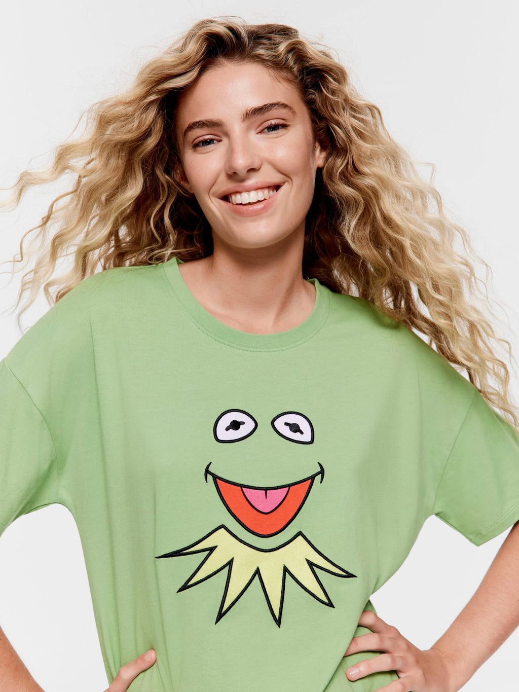 Kermit Face Tee green