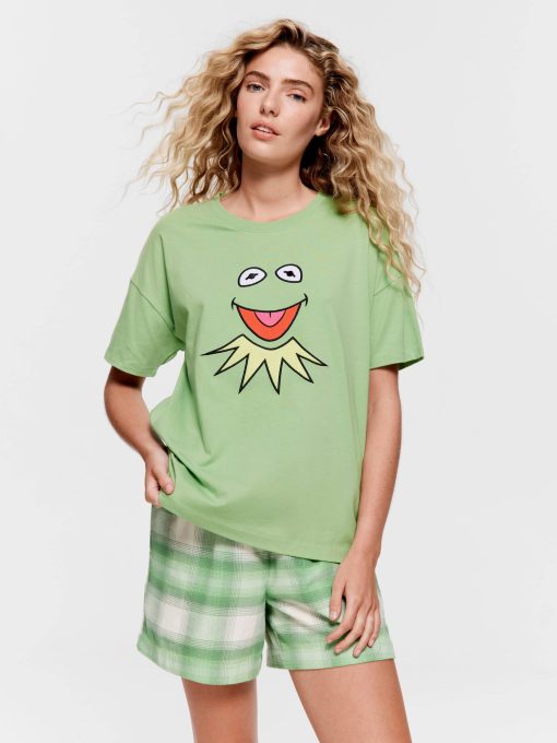 Kermit Face Tee green