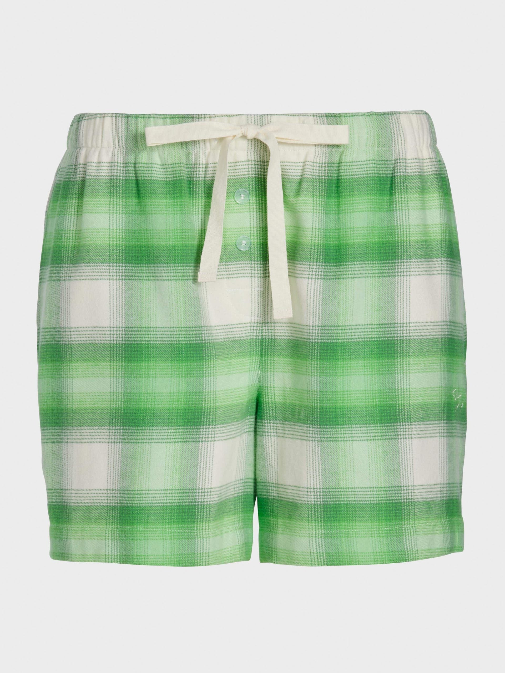 Green Check Flannelette Mid Short multi