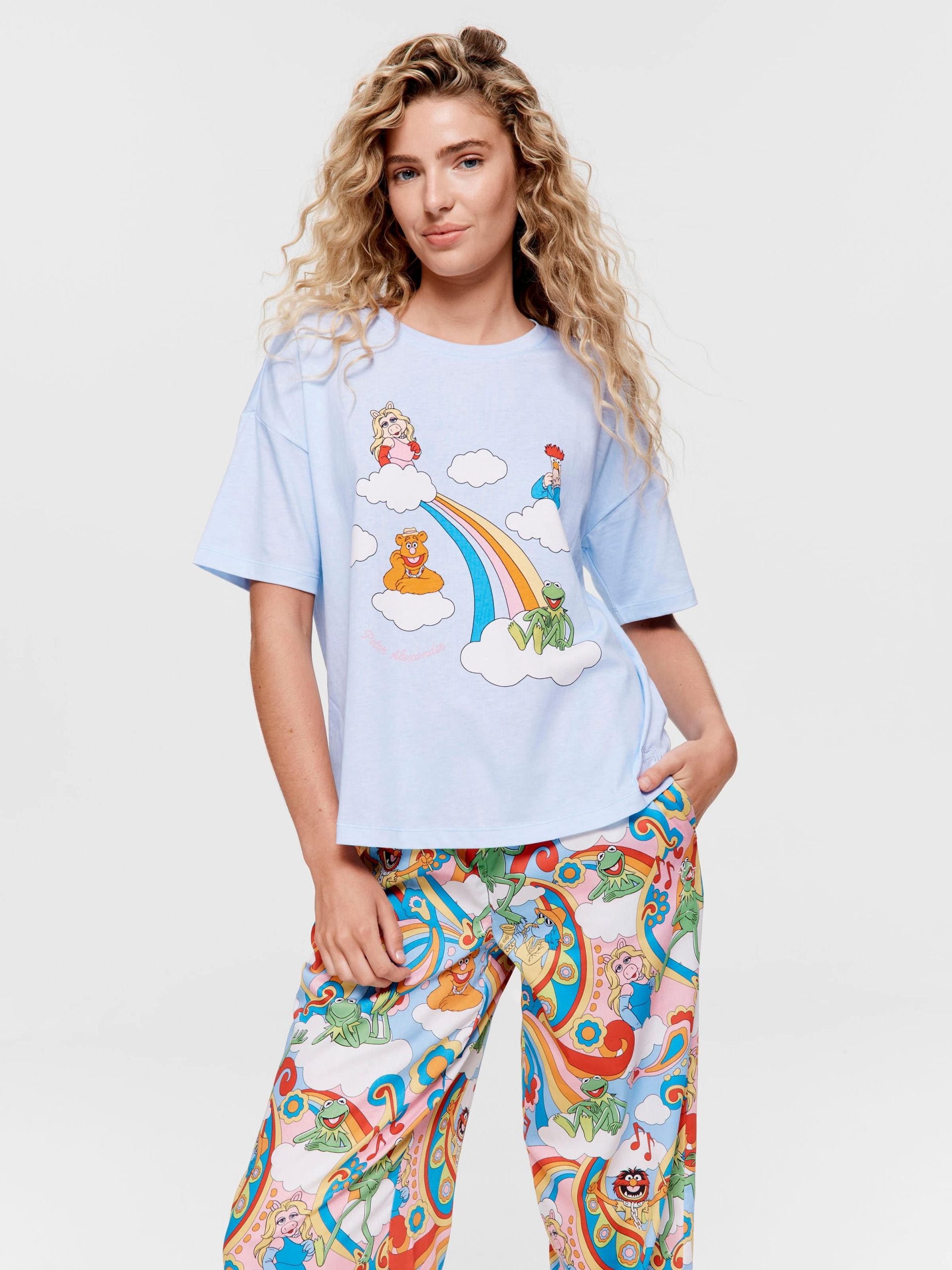 The Muppets Rainbow Character Tee blue