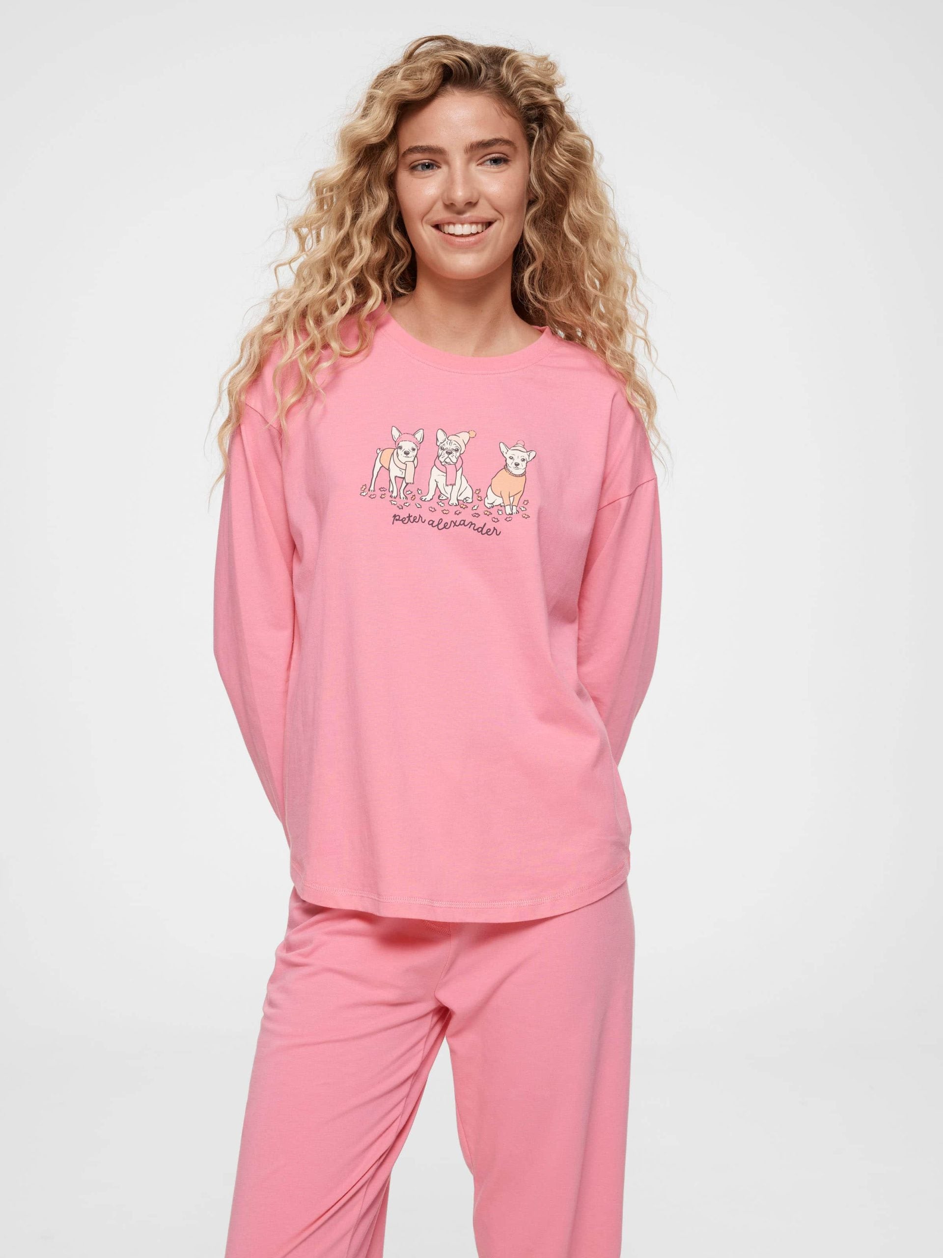 Chihuahua & Friends Long Sleeve Top pink