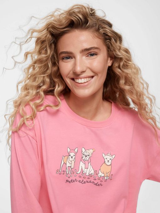 Chihuahua & Friends Long Sleeve Top pink