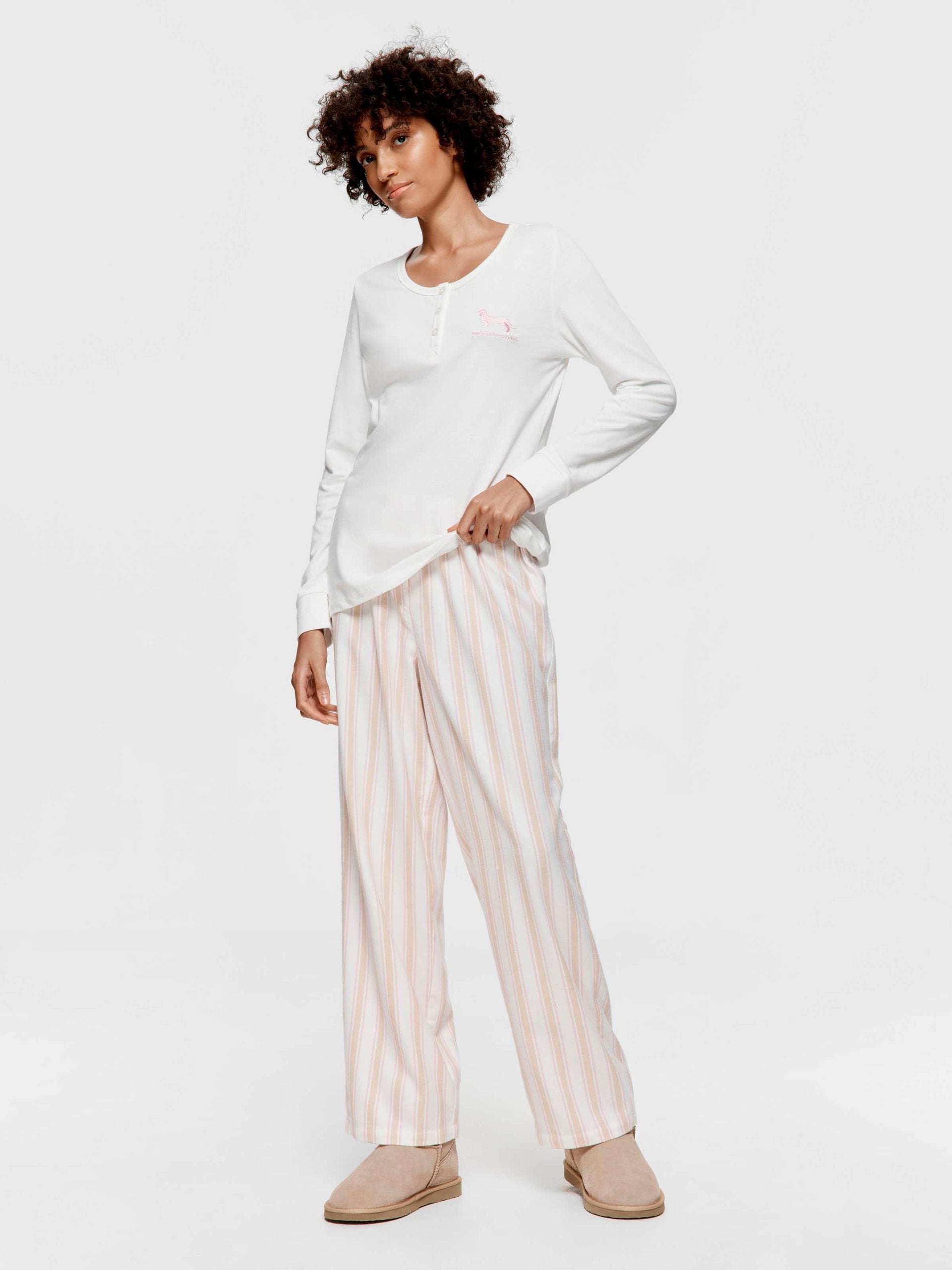 Cream Henley Top cream