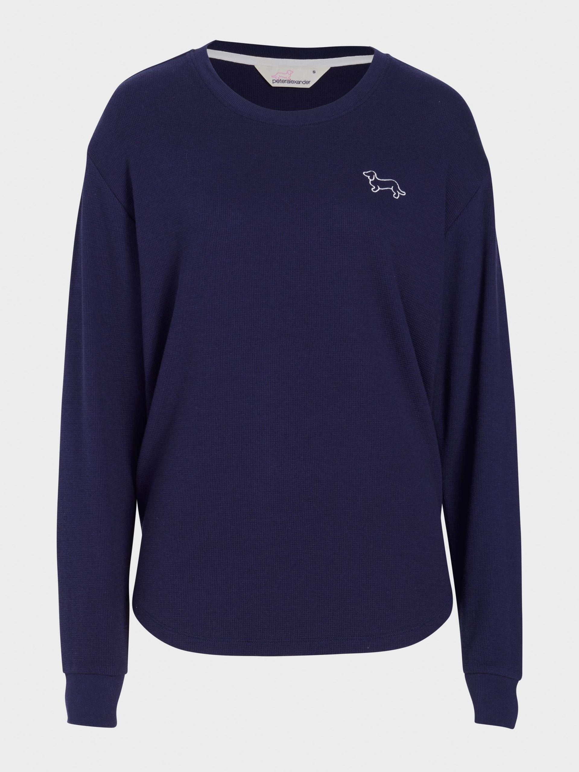 Navy Waffle Sweater navy