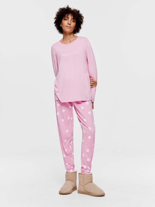Pink Classic Long Sleeve Top pink
